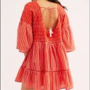 Free People Lola Embroidered mini dress size XS